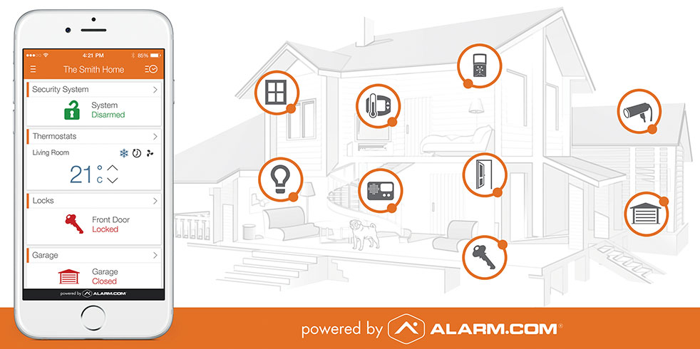 kelowna smart home by alarm.com